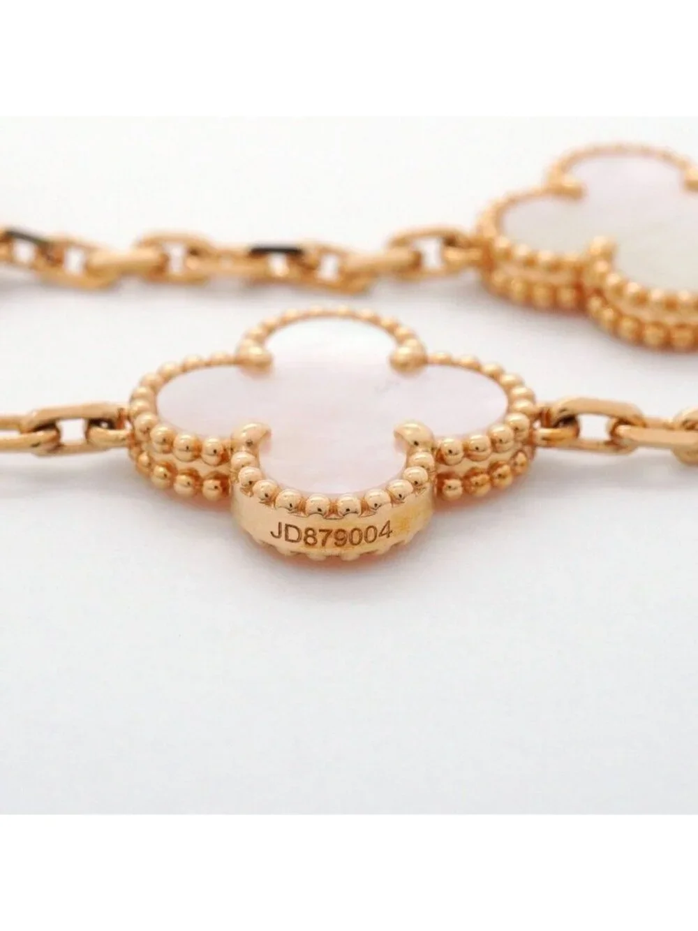 Van Cleef & Arpels Bracelet Vintage Alhambra 5 Motif 18k Yellow Gold Mother of